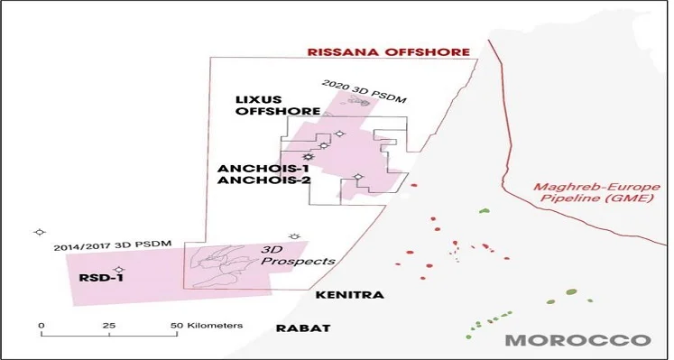 offshore Morocco map