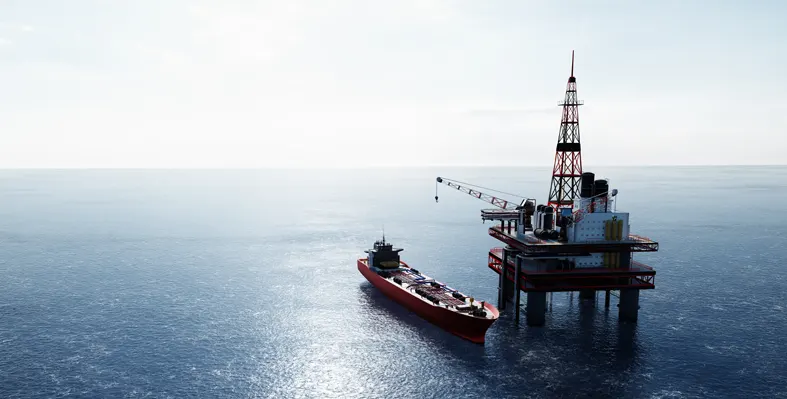 offshore rig and vessel