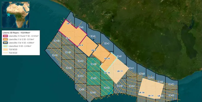 3D seismic data offshore Liberia 