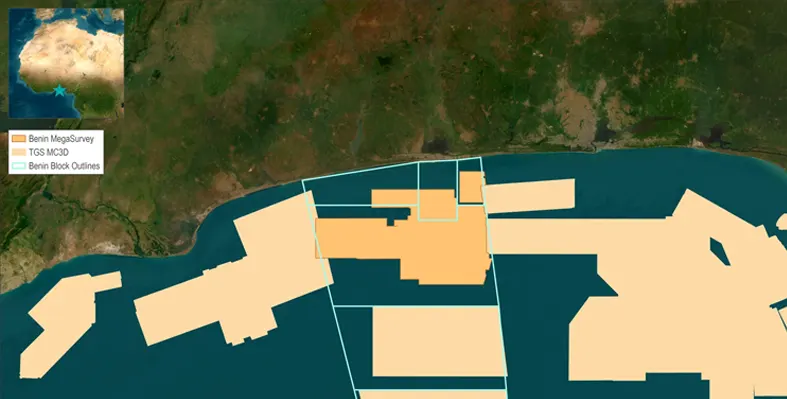 subsurface map of benin by tgs 