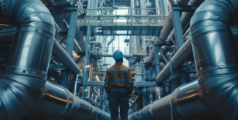 engineer in an oil 7 gas plant