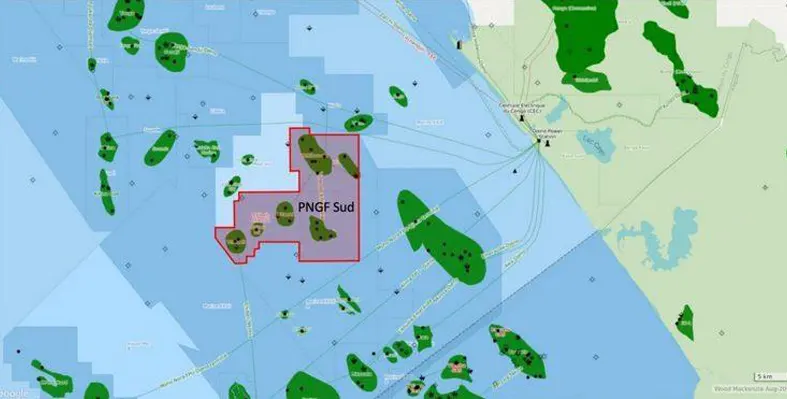 PNGF Sud offshore Congo map