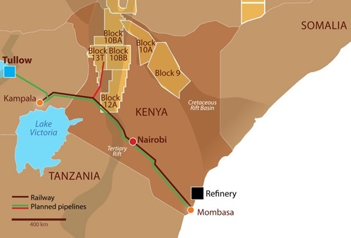 Africa Oil map - Kenya