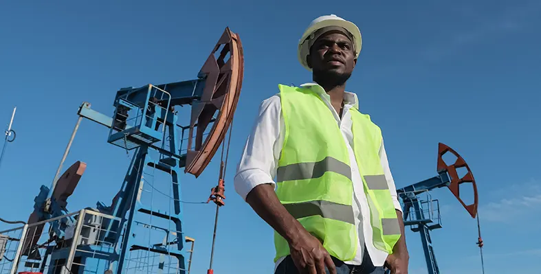 African oil and gas worker 