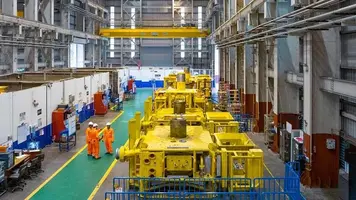 industrial plant with workers 
