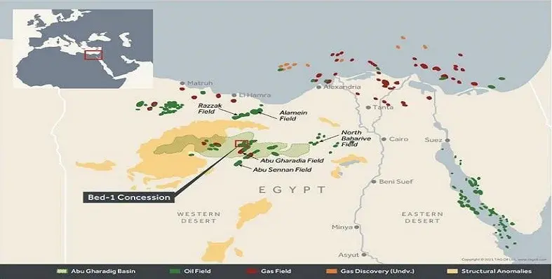 TAG Oil operation map 