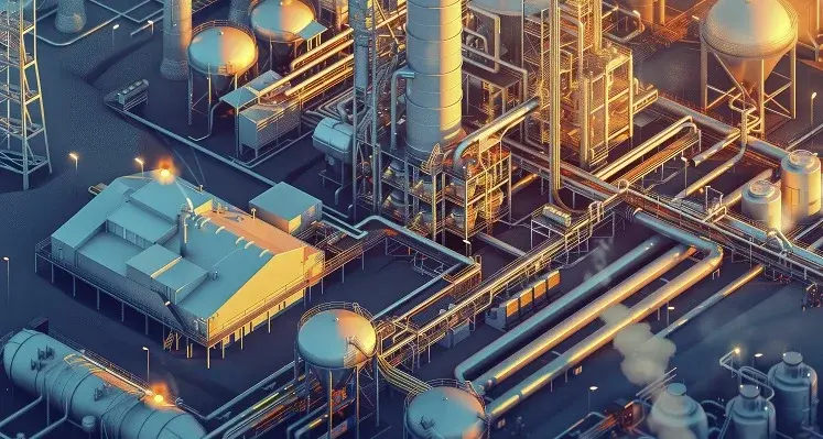 emissions from oil and gas pant